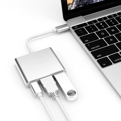 Επέκταση Displayport Usb σταθμών ελλιμενισμού lap-top τύπος-γ 3in1 για 4 όργανα ελέγχου